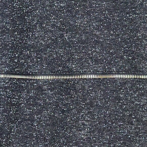 Lane Bryant Grey Black Exposed Faux Zipper LS Cotton Metallic Nylon Top Sz 18/20 - Picture 4 of 16